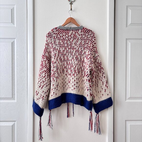 Zara Fringed Knit Wool Blend Cardigan - Picture 9 of 10